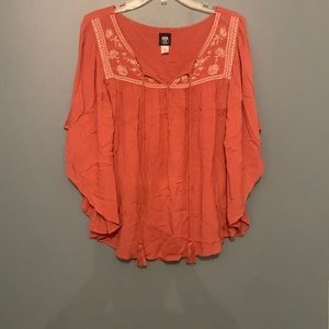 Burnt reddish orange shirt size small brand Route 66